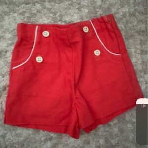 Janie and jack red high waisted shorts